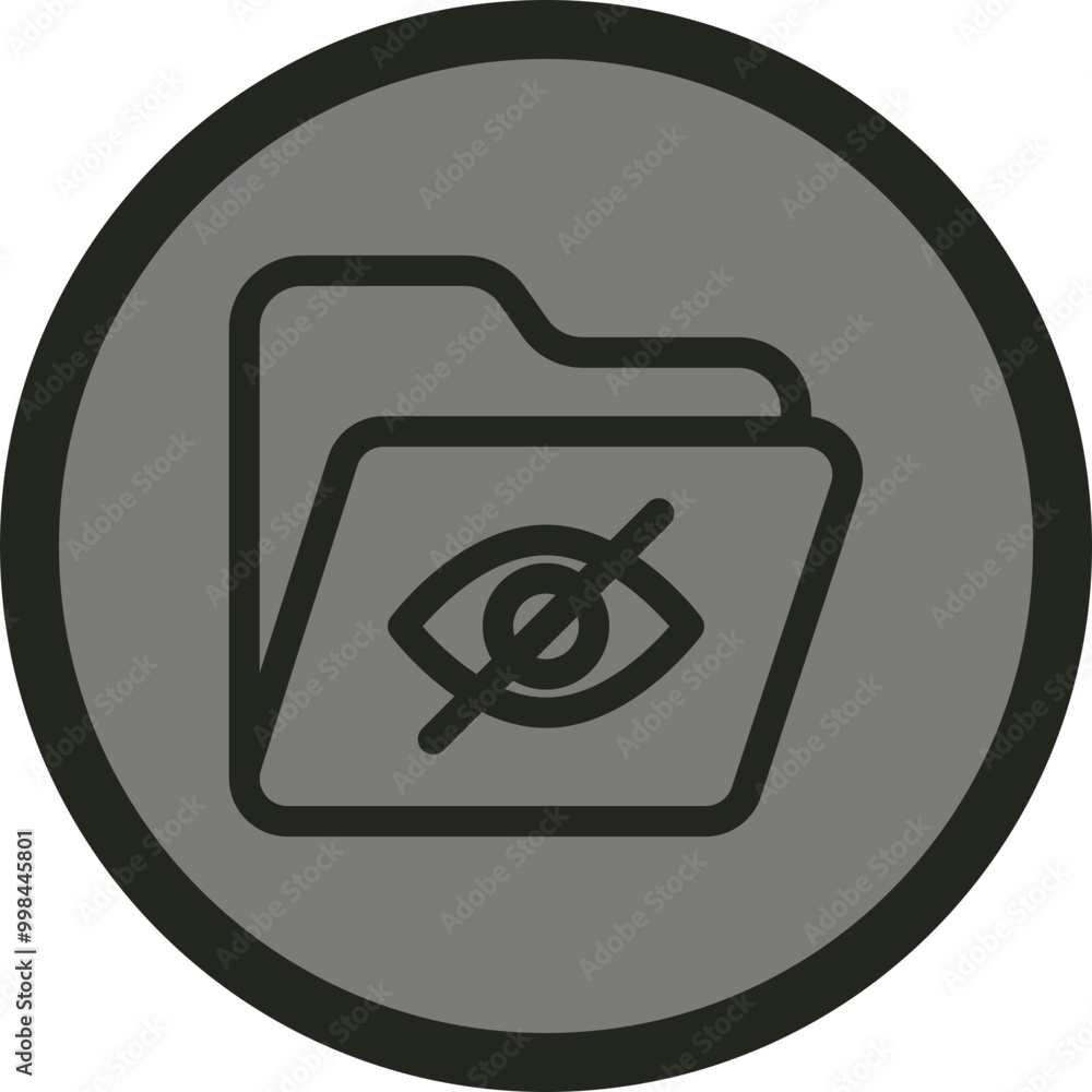 Hidden Folder Vector Icon Design Hidden Folder Vector Icon Design