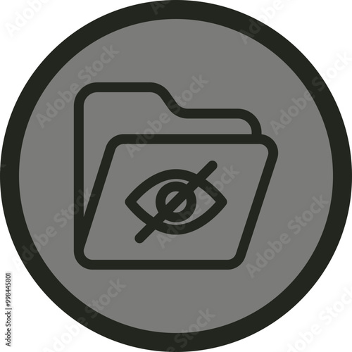 Hidden Folder Vector Icon Design