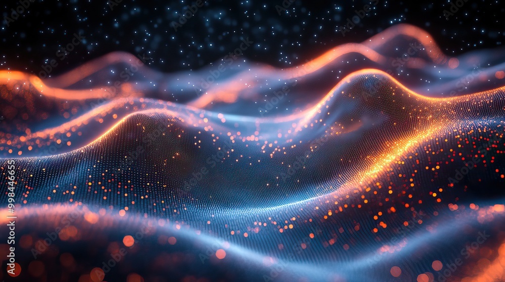 Obraz premium An abstract digital wave background.