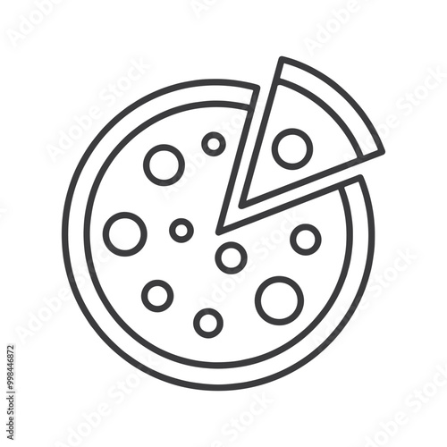 pizza line icon vector design