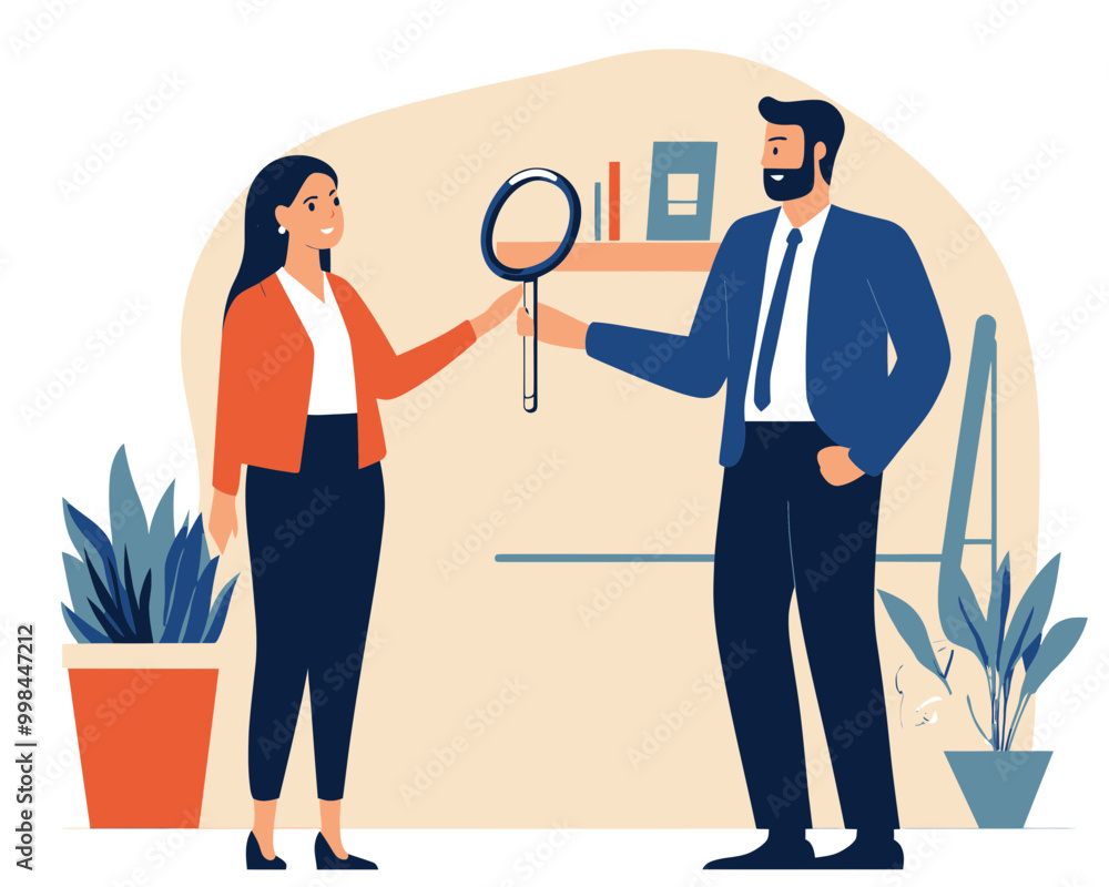 Boss Using Magnet to Retain Employees, Incentive and Welfare Program for Staff Loyalty and Talent Retention, Reducing Resignation Rate, Flat Minimalist Vector Boss Using Magnet to Retain Employees, Incentive and Welfare Program for Staff Loyalty and Talent Retention, Reducing Resignation Rate, Flat Minimalist Vector