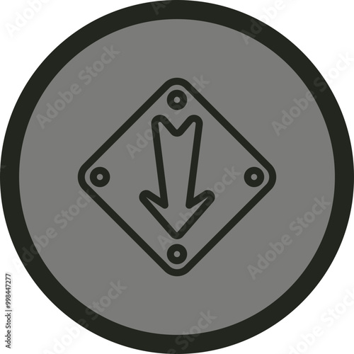 Down Arrow Vector Icon Design