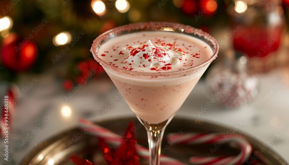 Peppermintini martini on holiday background, copy space. cold weather drink. Fall and winter drink. for winter holiday menu, recipe.Peppermint bark meets martini in this decadent holiday cocktail. Peppermintini martini on holiday background, copy space. cold weather drink. Fall and winter drink. for winter holiday menu, recipe.Peppermint bark meets martini in this decadent holiday cocktail.