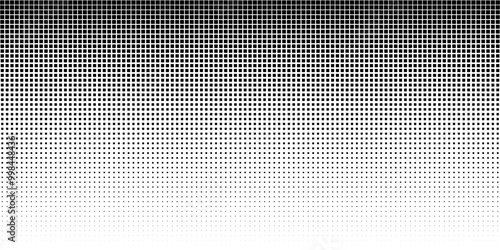 Dot pattern seamless background. Square polka dot pattern vector template. Abstract futuristic dotted mesh with gradient effect. Geometric minimal digital design.