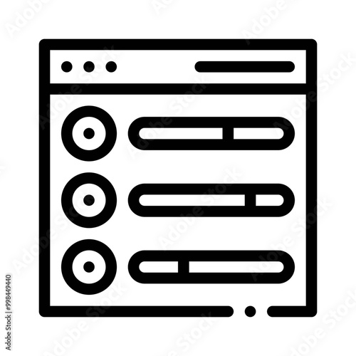 radio button line icon