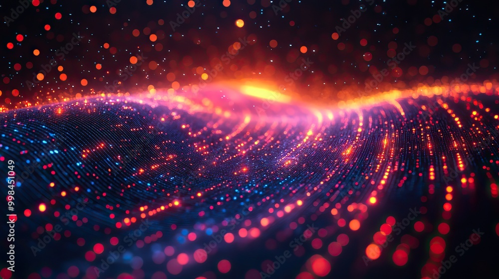 An abstract technology background featuring an audio waveform, emphasizing digital sound representation. An abstract technology background featuring an audio waveform, emphasizing digital sound representation.
