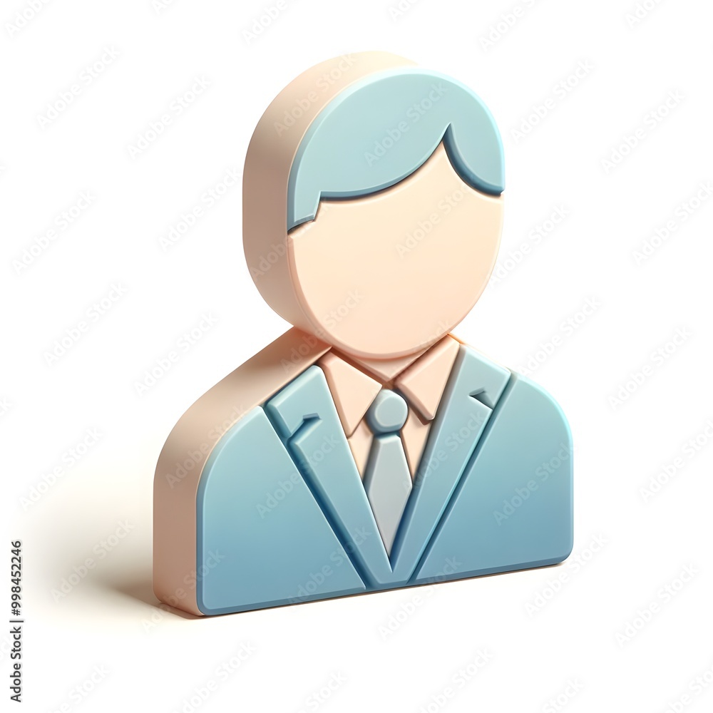 3D icon of employee training pastel color isolated on white background 3D icon of employee training pastel color isolated on white background