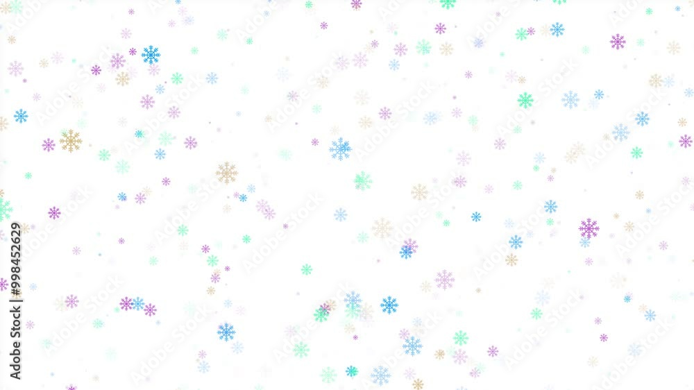 Snowflake loop background material Snowflake loop background material