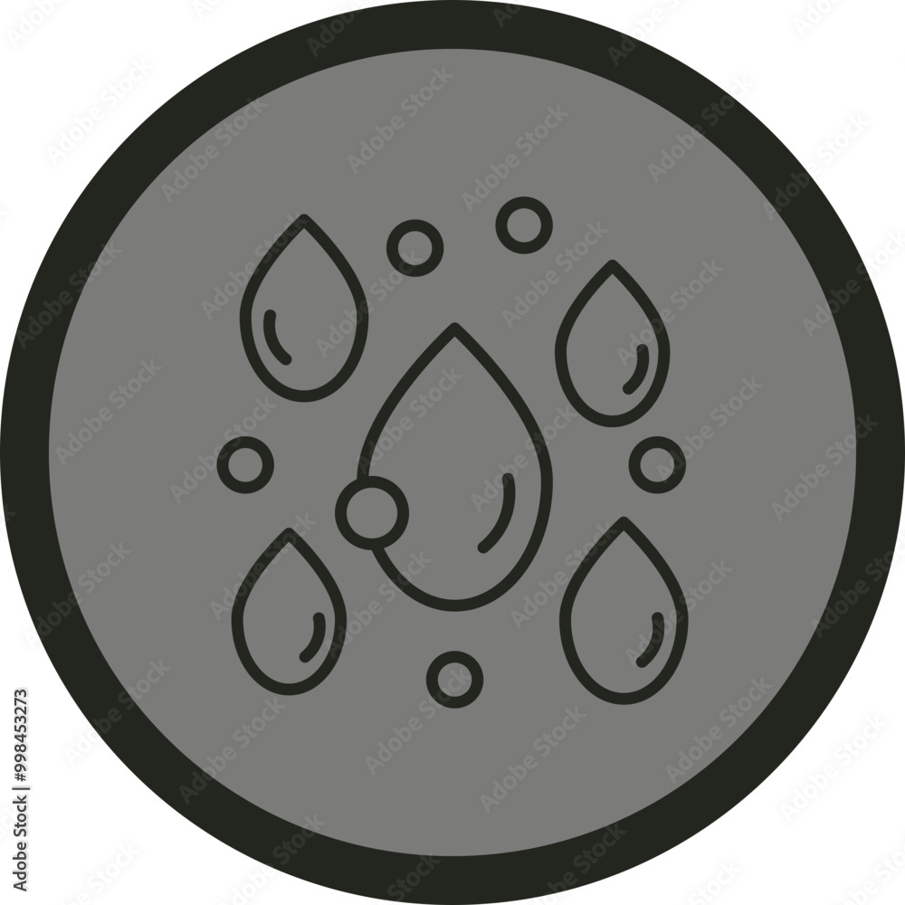 Raindrops Vector Icon Design Raindrops Vector Icon Design