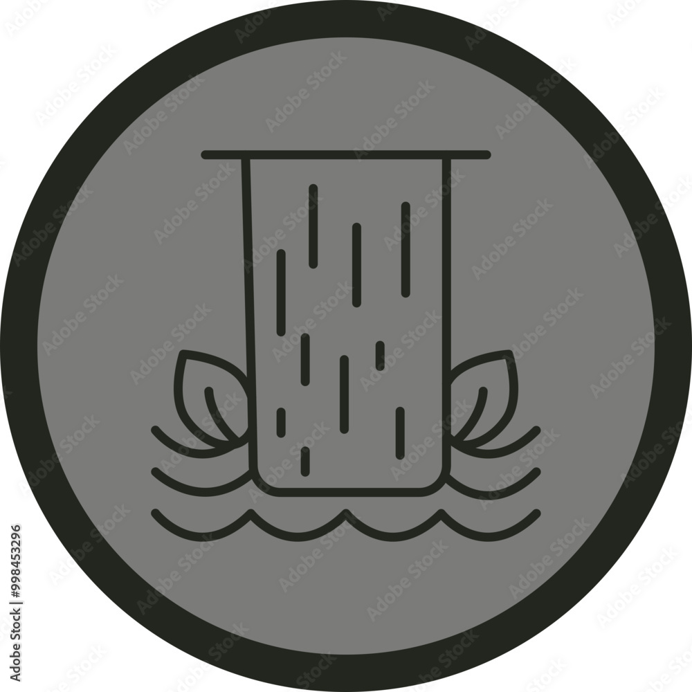 Waterfall Vector Icon Design Waterfall Vector Icon Design