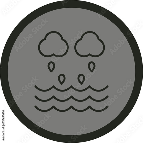 Rainstorm Vector Icon Design