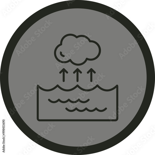 Water Vapor Vector Icon Design