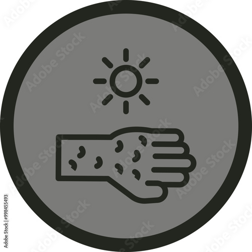 Sunburn Vector Icon Design