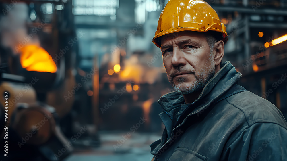 An engineer of middle age performs quality control checks at a production facility An engineer of middle age performs quality control checks at a production facility