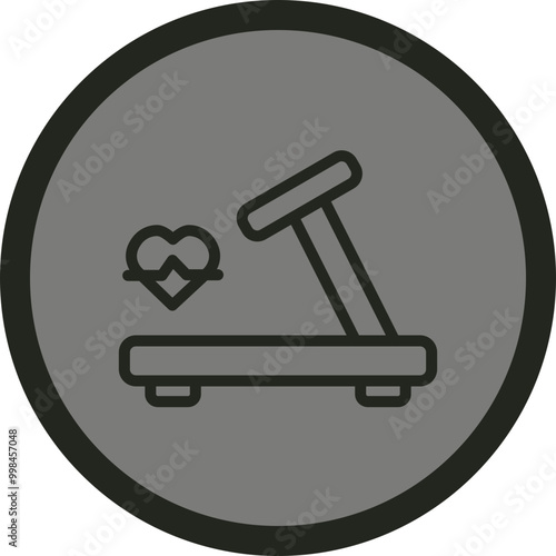 Treadmill Vector Icon Design