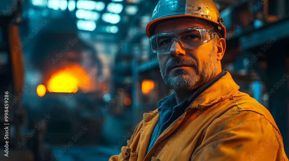 An engineer of middle age performs quality control checks at a production facility An engineer of middle age performs quality control checks at a production facility