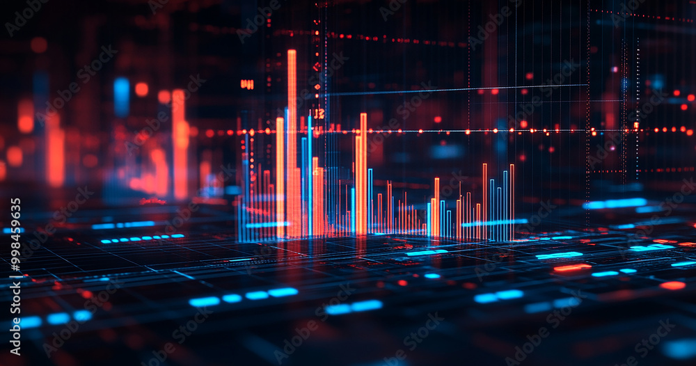 Fototapeta premium Abstract stock chart