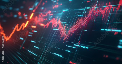 Abstract stock chart