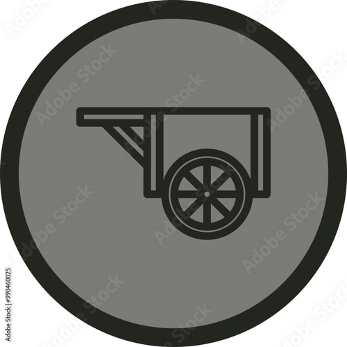 Wood Cart Icon Design