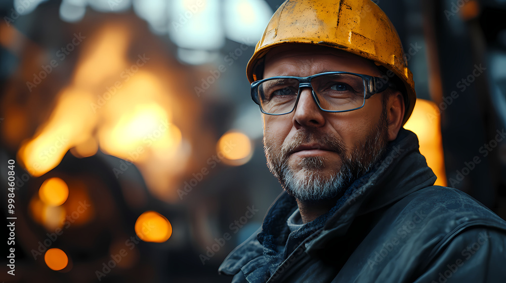 An engineer of middle age performs quality control checks at a production facility An engineer of middle age performs quality control checks at a production facility