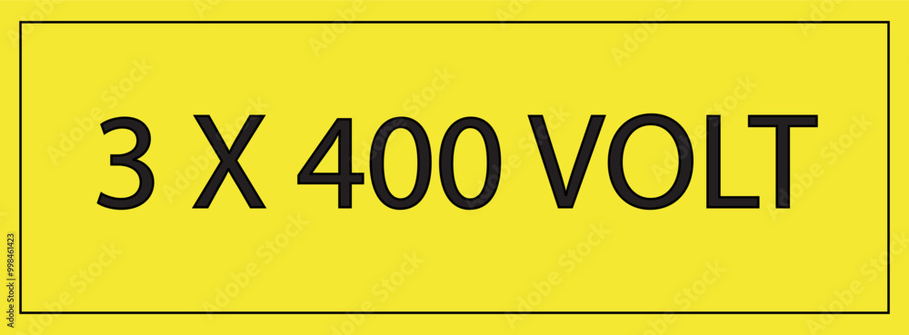 Fototapeta premium Volt Label Symbol Sign, Vector Illustration, Isolated On Yellow Background Label