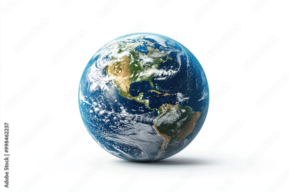 Obraz premium earth globe isolated on white background