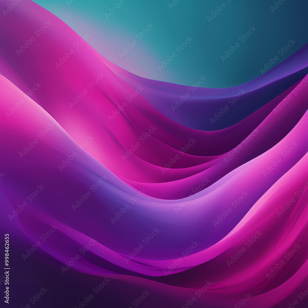Obraz premium Simple color blending gradient from teal to violet to magenta 