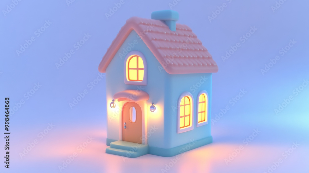 Neon Glow House - Vibrant 3D Render of a Futuristic Home with Colorful Lighting Neon Glow House - Vibrant 3D Render of a Futuristic Home with Colorful Lighting