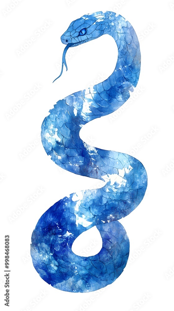 Watercolor Painting of a Blue Snake on White Background, Abstract Image, Texture, Pattern Background, Wallpaper, Cover and Screen of Smartphone, PC, Laptop, 9:16 and 16:9 Format Watercolor Painting of a Blue Snake on White Background, Abstract Image, Texture, Pattern Background, Wallpaper, Cover and Screen of Smartphone, PC, Laptop, 9:16 and 16:9 Format