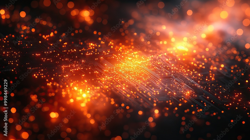 The abstract orange technology background features a bold, bright orange hue for dynamic tech designs. The abstract orange technology background features a bold, bright orange hue for dynamic tech designs.