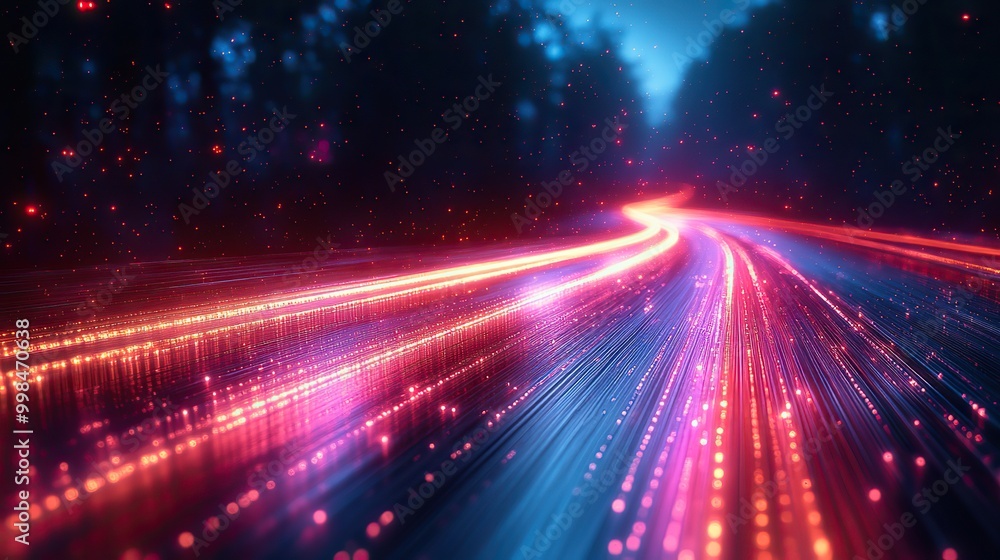 The abstract speed light background with glowing lines presents a modern technology scene with dynamic effects. The abstract speed light background with glowing lines presents a modern technology scene with dynamic effects.