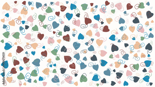 SEAMLESS HAND DRAWN DOODLE LINES SHAPES PATTERN TEXTURE COLORFUL TEMPLATE ABSTRACT BACKGROUND TRENDY DESIGN VECTOR