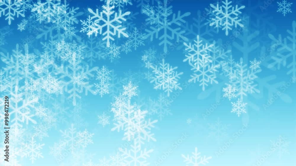 Snowflake loop background material Snowflake loop background material