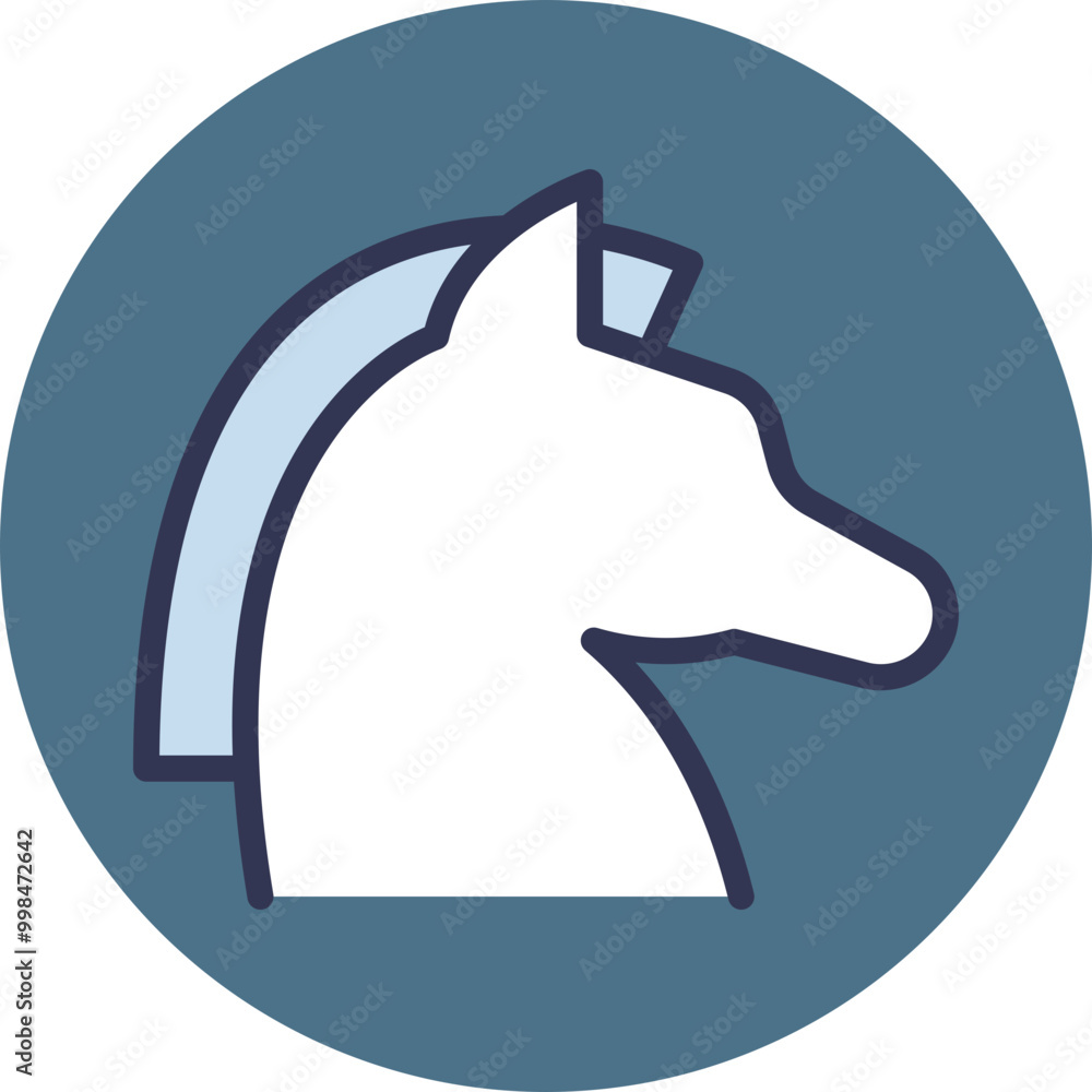A stylized white horse head icon on a blue circular background, symbolizing a Trojan horse in cybersecurity context. A stylized white horse head icon on a blue circular background, symbolizing a Trojan horse in cybersecurity context.