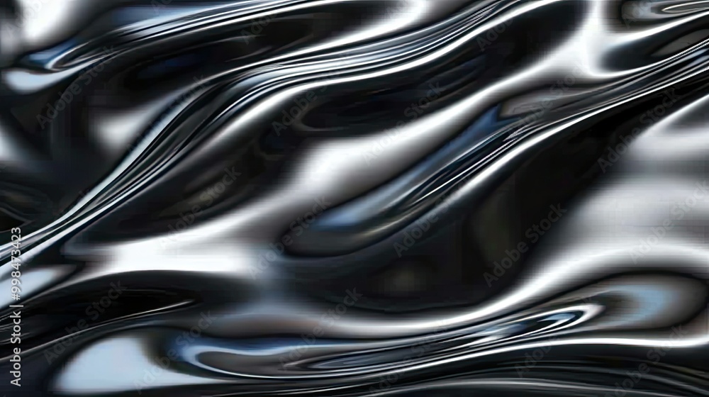 Metallic plastic 3d rendered wavy wallpaper abstract background Metallic plastic 3d rendered wavy wallpaper abstract background