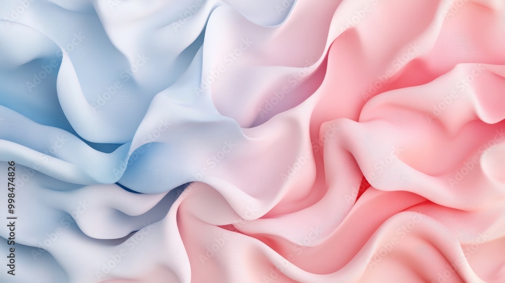 Obraz premium 3D abstract wallpaper with wavy pink, purple, blue, orange, yellow waves. 3D colorful gradient background.