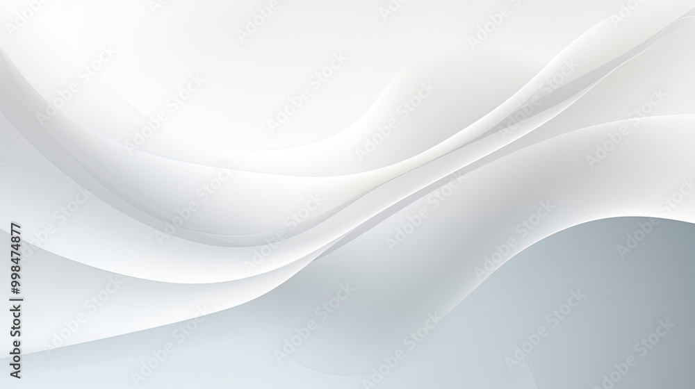 White abstract background with waves White abstract background with waves