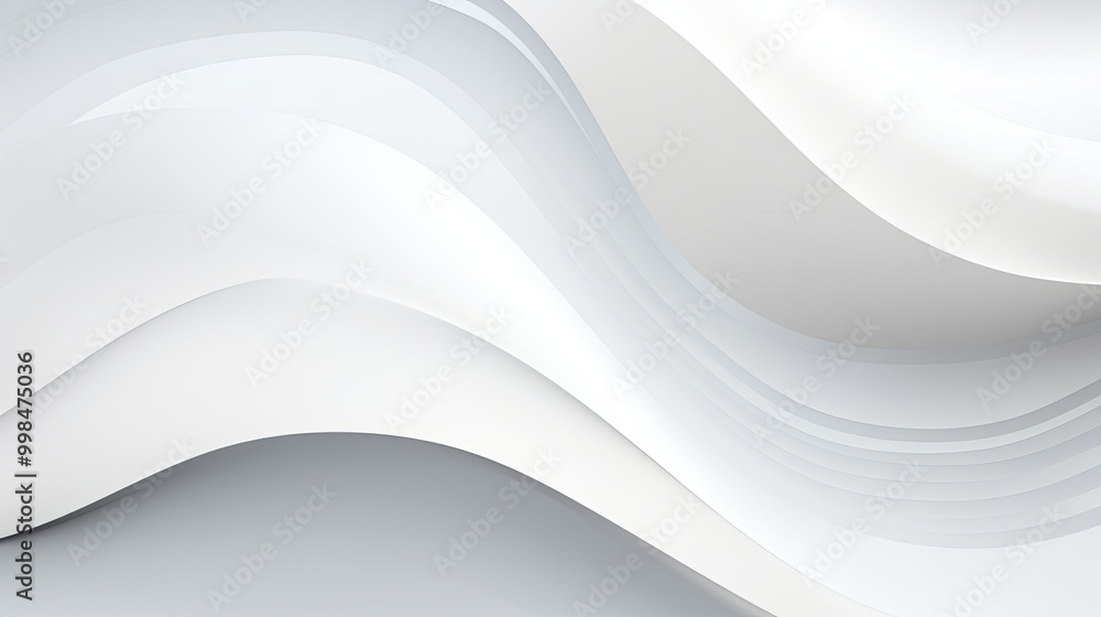 Obraz premium White abstract background with waves