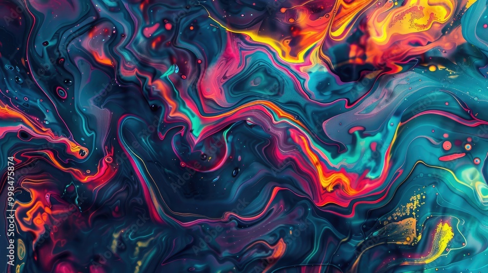 Abstract neon liquid wavy background. Liquid art, marbling texture Abstract neon liquid wavy background. Liquid art, marbling texture