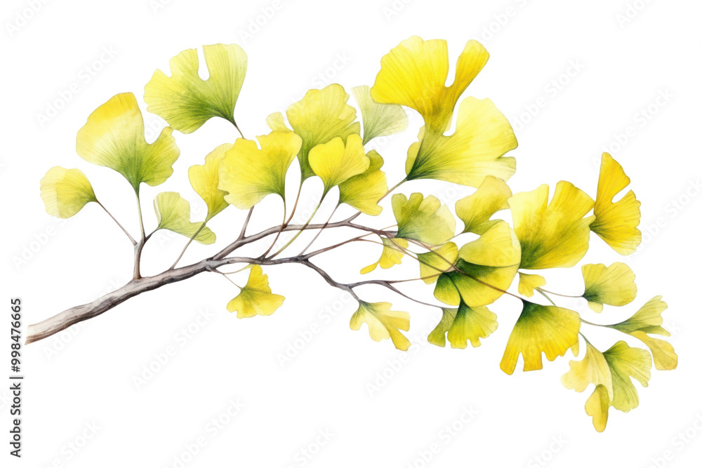 Obraz premium PNG Tree leaf yellow plant.