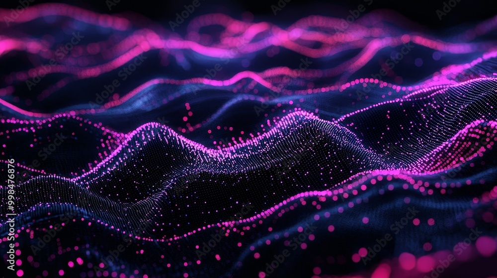 Obraz premium A modern background for a presentation on quantum processing, deep learning, or other future new technology.