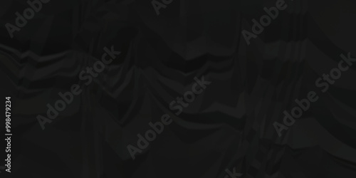 Black crumpled paper texture . Black wrinkled paper texture. Black paper texture . Black crumpled and top view textures can be used for background of text or any contents.