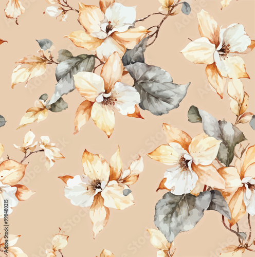 seamless flower allover beautiful background