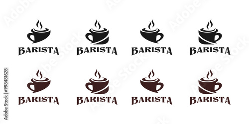 barista logo design, cafe, coffee, vector, vintage, coffee bar, coffee shop
