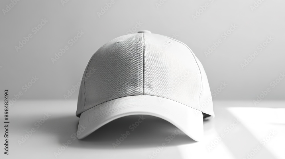 Simple baseball cap placed on a bright white background Simple baseball cap placed on a bright white background