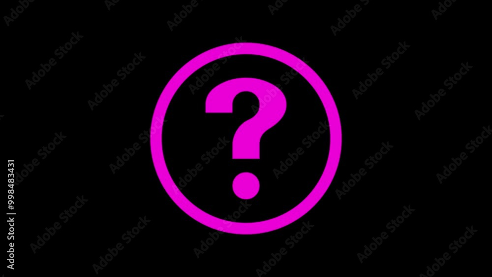 Animation of the circle question mark icon. Smooth and simple animation Animation of the circle question mark icon. Smooth and simple animation