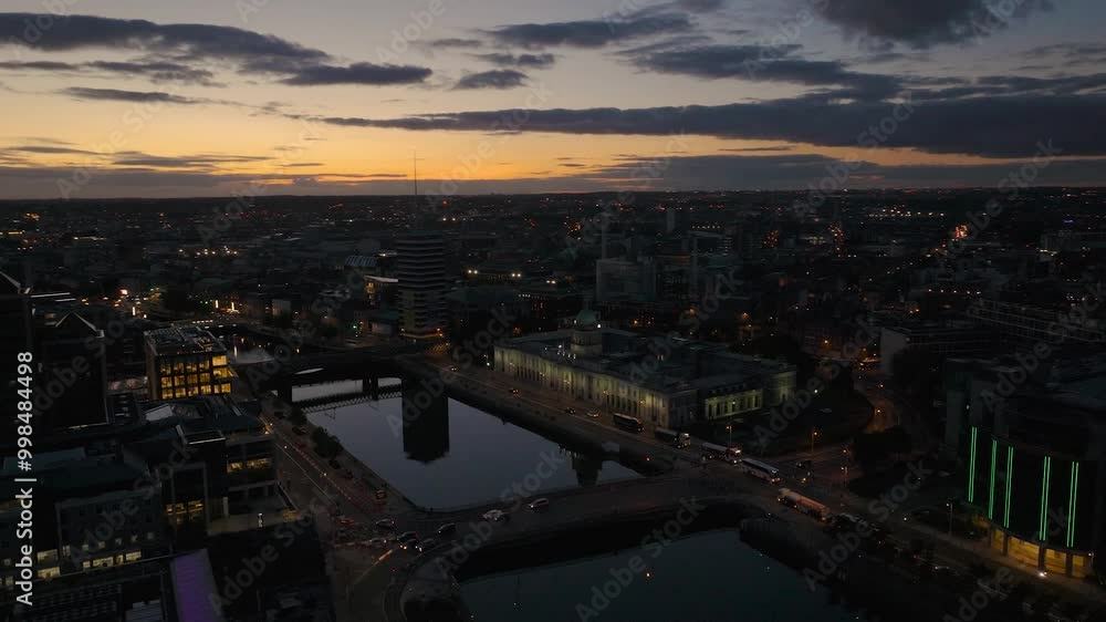 Stunning Sunset Colours at River Liffey 12- 4K Cinematic Drone Footage - Co.Dublin - Ireland Stunning Sunset Colours at River Liffey 12- 4K Cinematic Drone Footage - Co.Dublin - Ireland