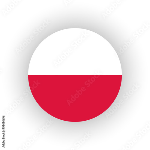 Free Download Polish round flag isolated country symbol illustration on white background. Vector icons flat style. - GFXLoad