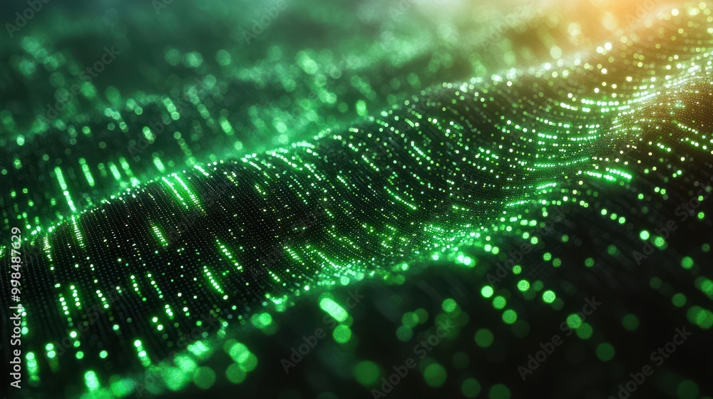 Abstract Green Digital Landscape Abstract Green Digital Landscape