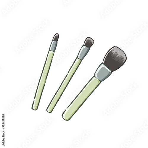 3種類のメイクブラシ